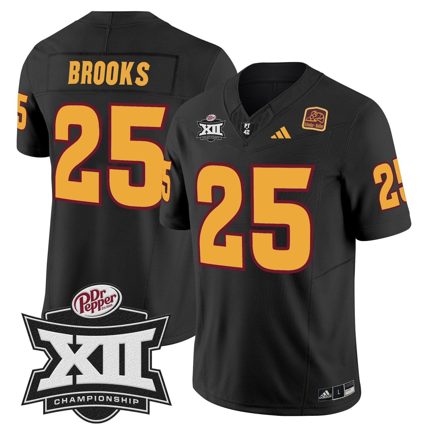 Sun Devils 2024 Big 12 Championship Patch Vapor Limited Jersey - Stitched
