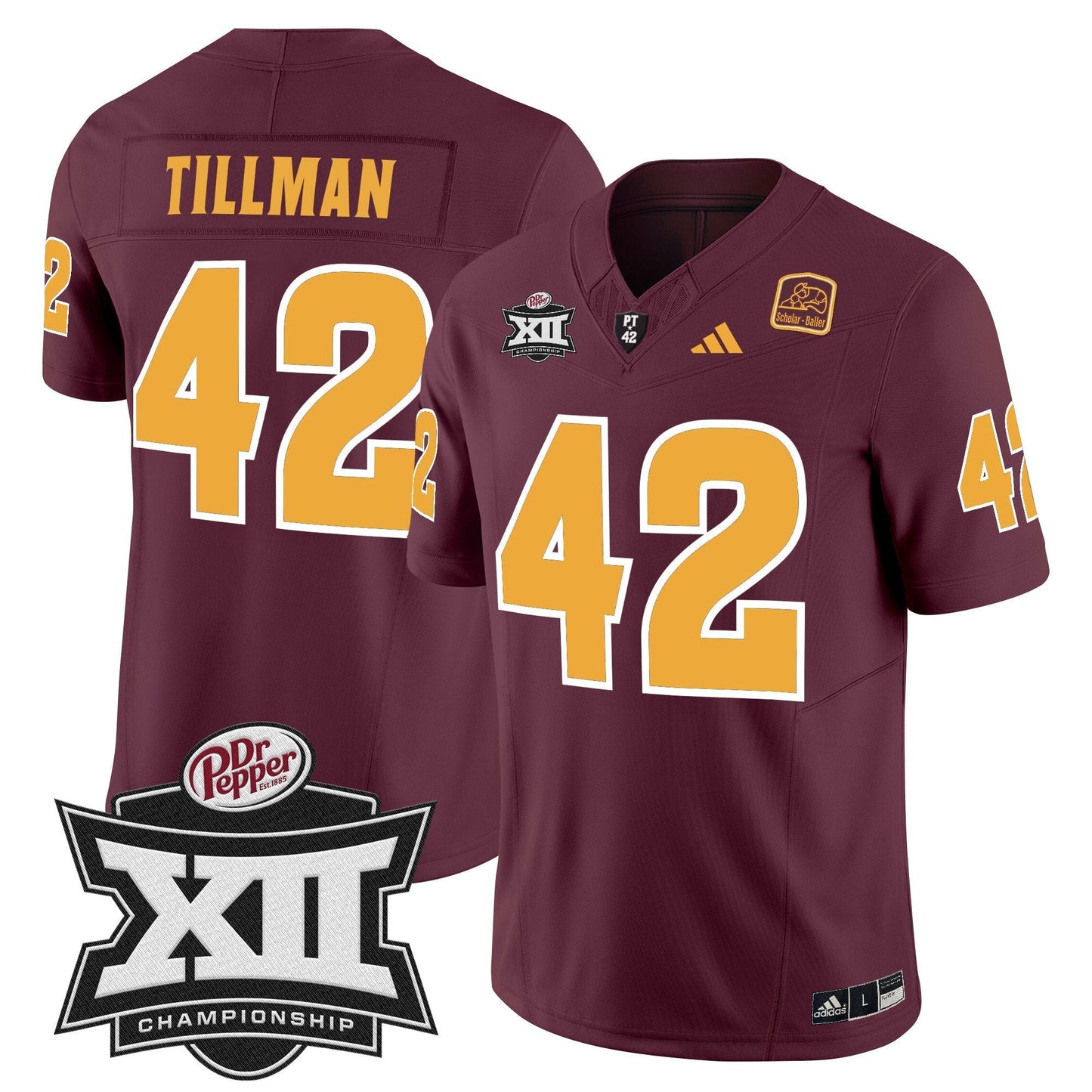 Sun Devils 2024 Big 12 Championship Patch Vapor Limited Jersey - Stitched