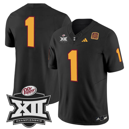 Sun Devils 2024 Big 12 Championship Patch Vapor Limited Jersey - Stitched