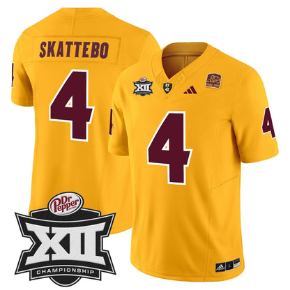 Sun Devils 2024 Big 12 Championship Patch Vapor Limited Jersey - Stitched