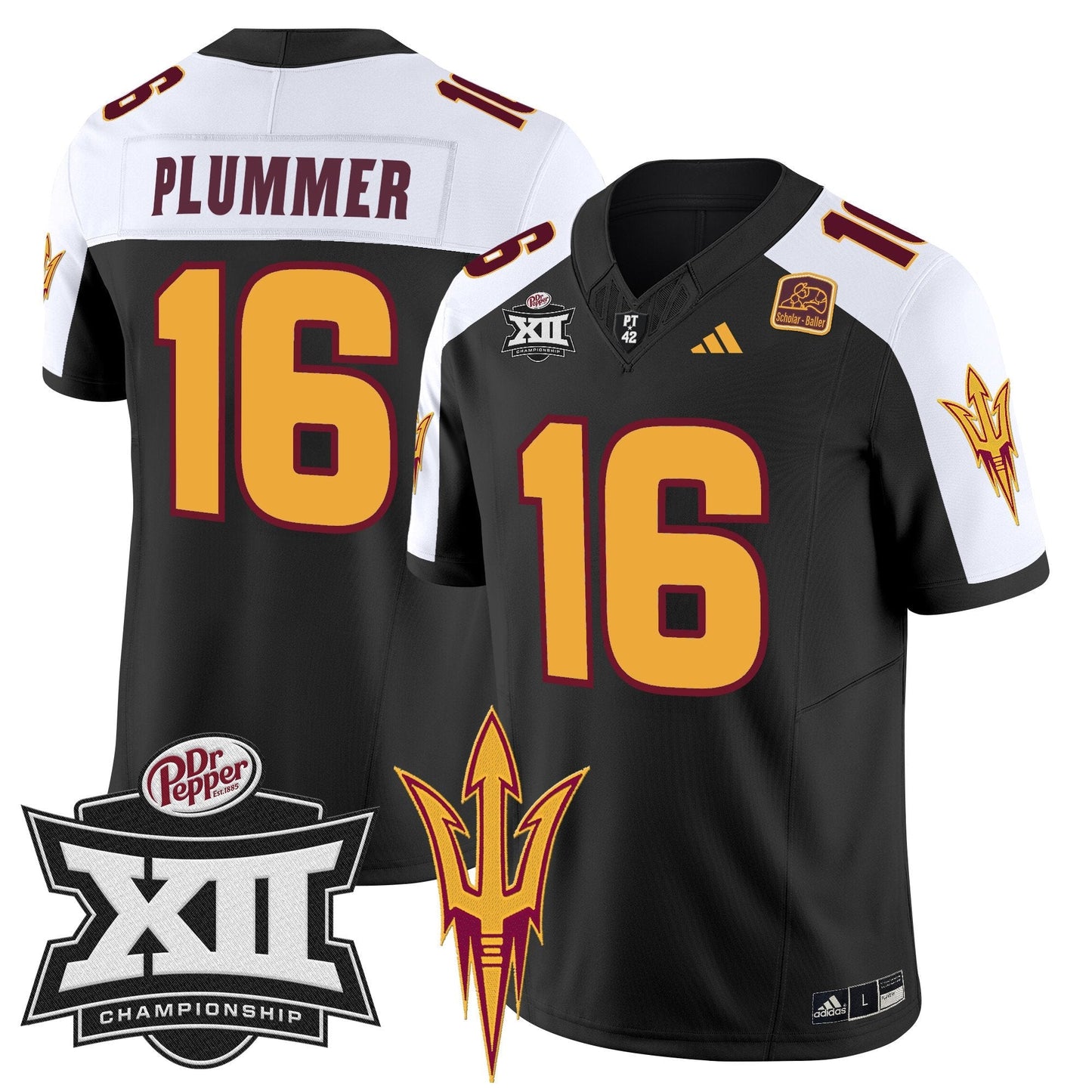Sun Devils 2024 Big 12 Championship Patch Vapor Limited Jersey - Stitched