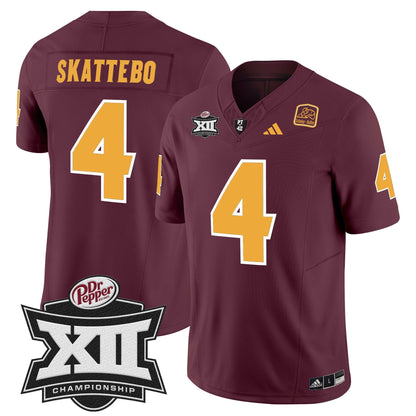 Sun Devils 2024 Big 12 Championship Patch Vapor Limited Jersey - Stitched