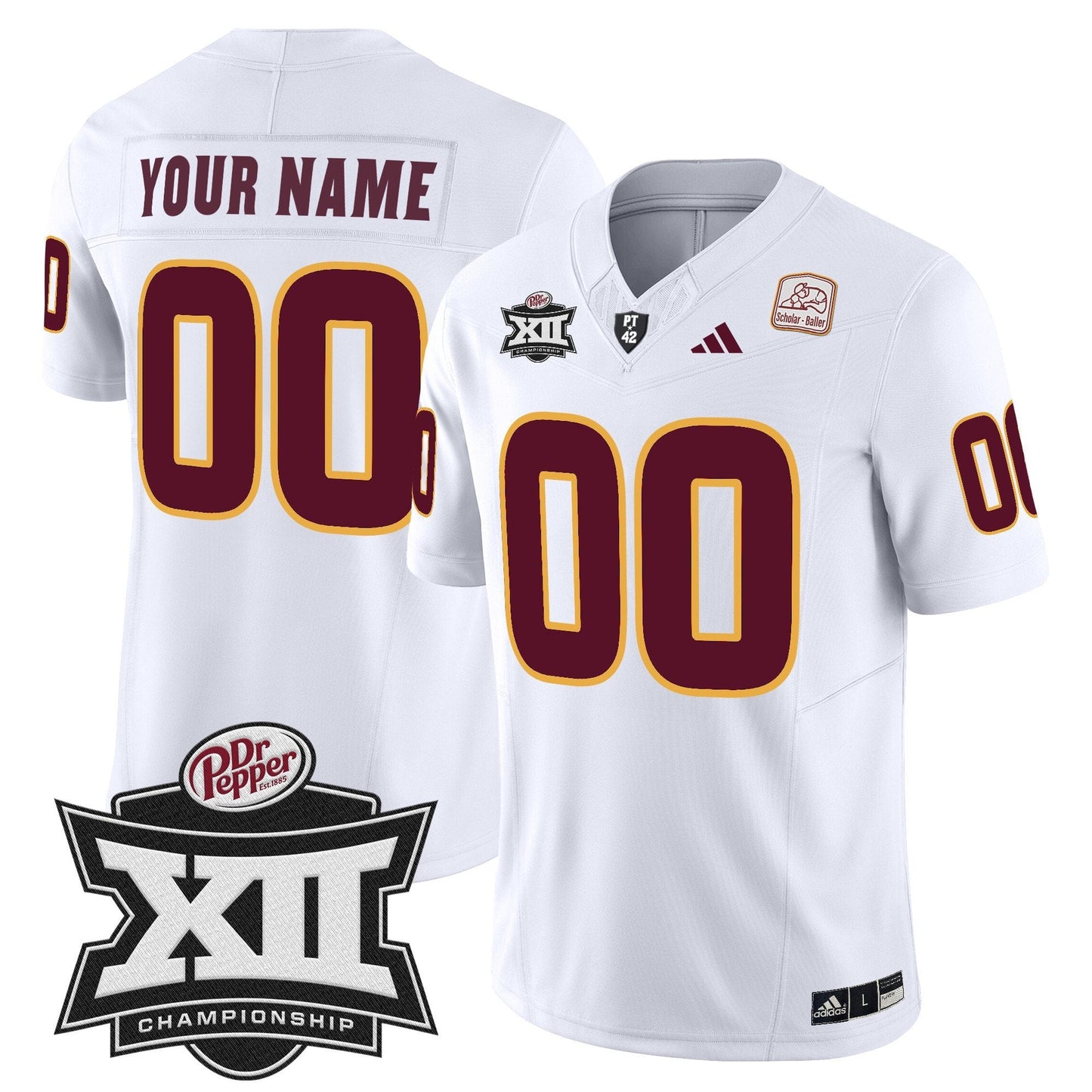 Sun Devils 2024 Big 12 Championship Patch Vapor Limited Custom Jersey - Stitched