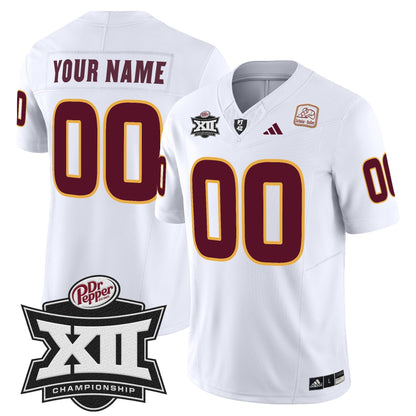 Sun Devils 2024 Big 12 Championship Patch Vapor Limited Custom Jersey - Stitched