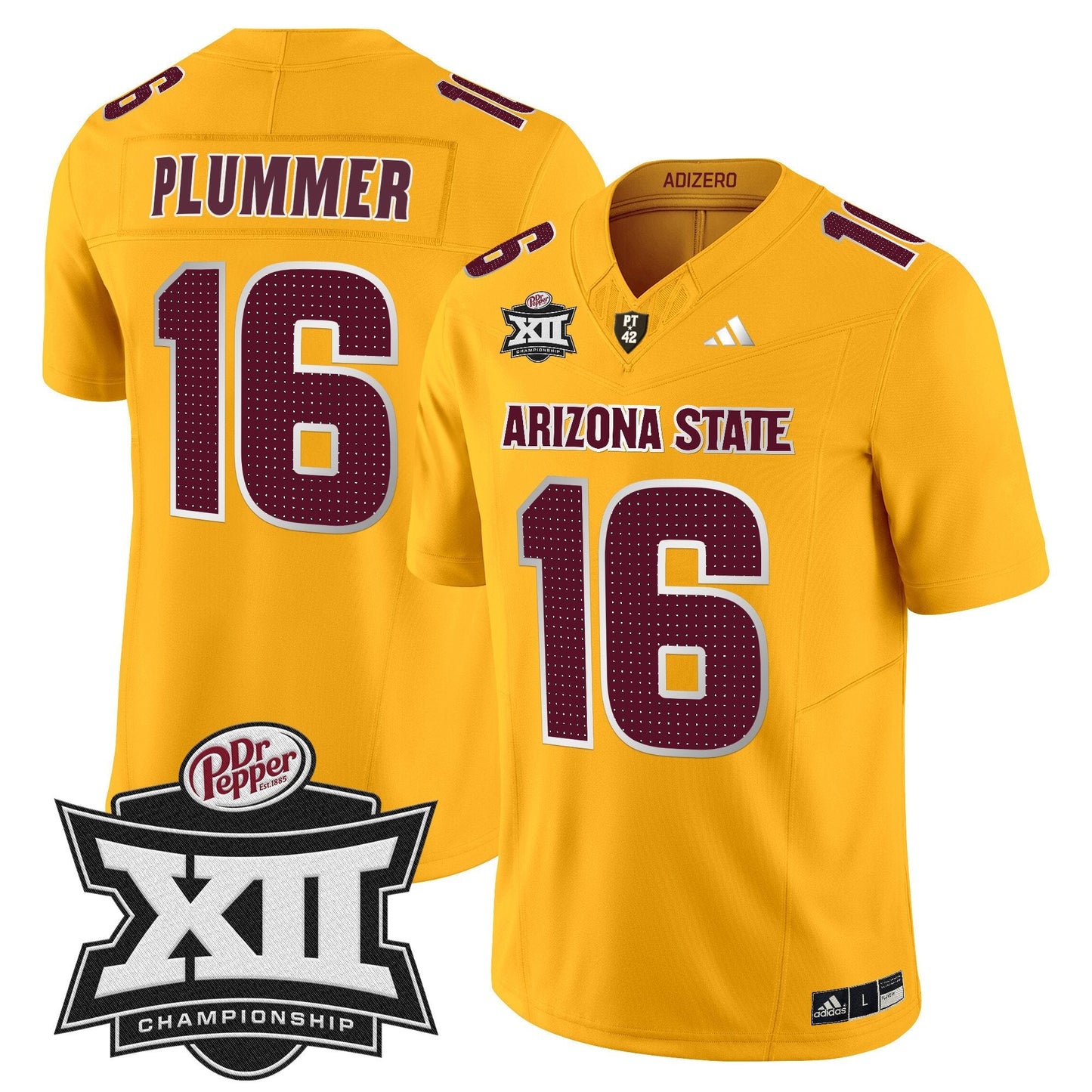 Sun Devils 2024 Big 12 Championship Patch Vapor Limited Jersey V2 - Stitched