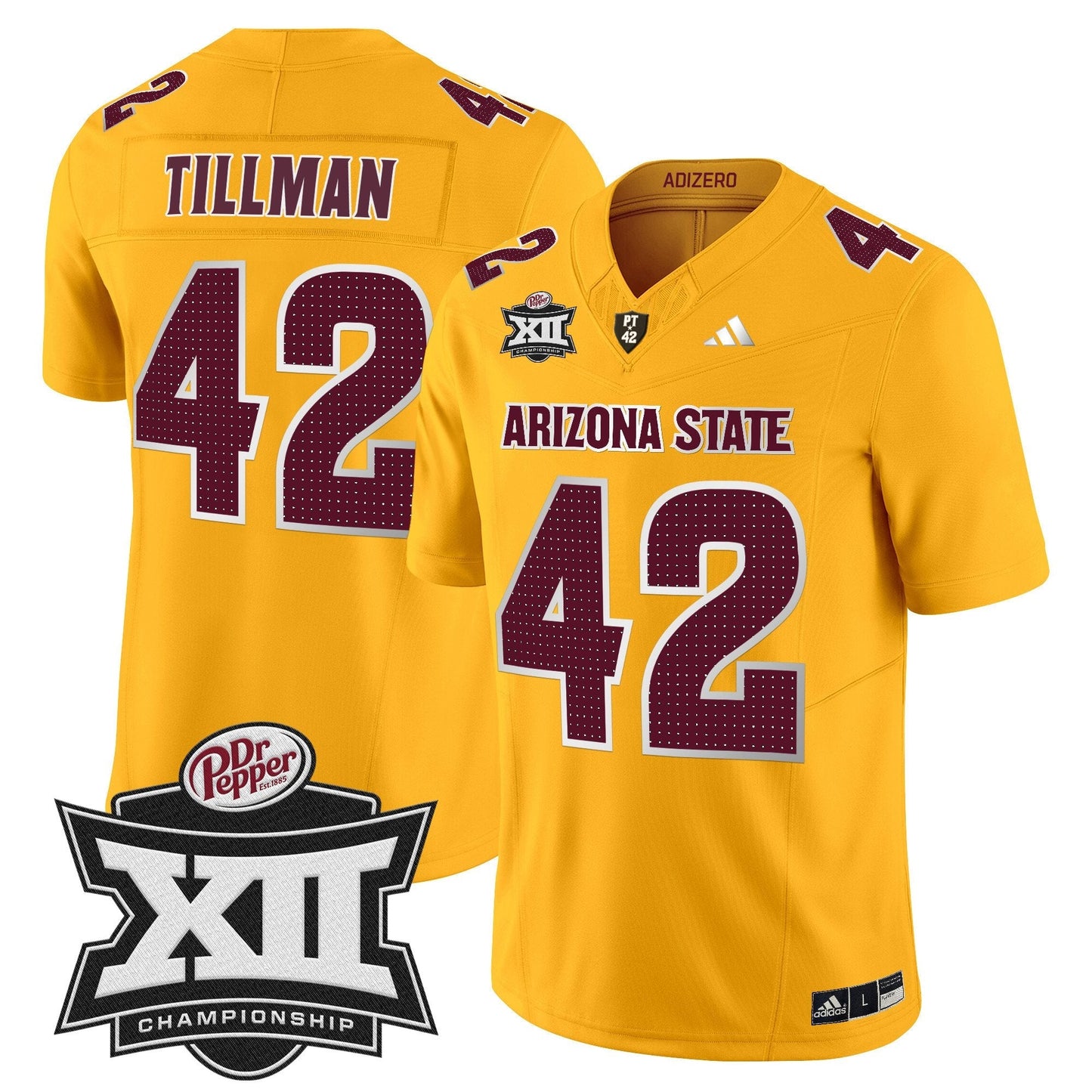 Sun Devils 2024 Big 12 Championship Patch Vapor Limited Jersey V2 - Stitched