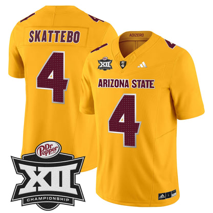 Sun Devils 2024 Big 12 Championship Patch Vapor Limited Jersey V2 - Stitched