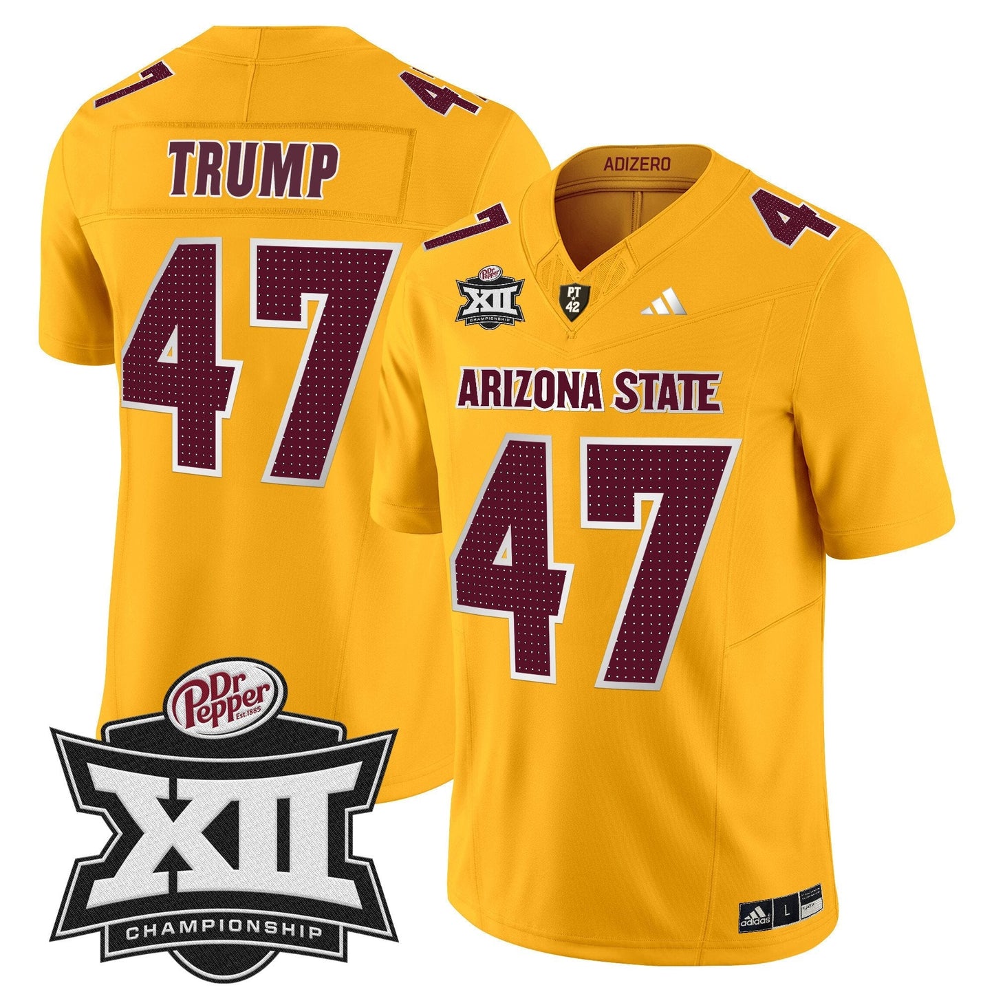 Sun Devils 2024 Big 12 Championship Patch Vapor Limited Jersey V2 - Stitched