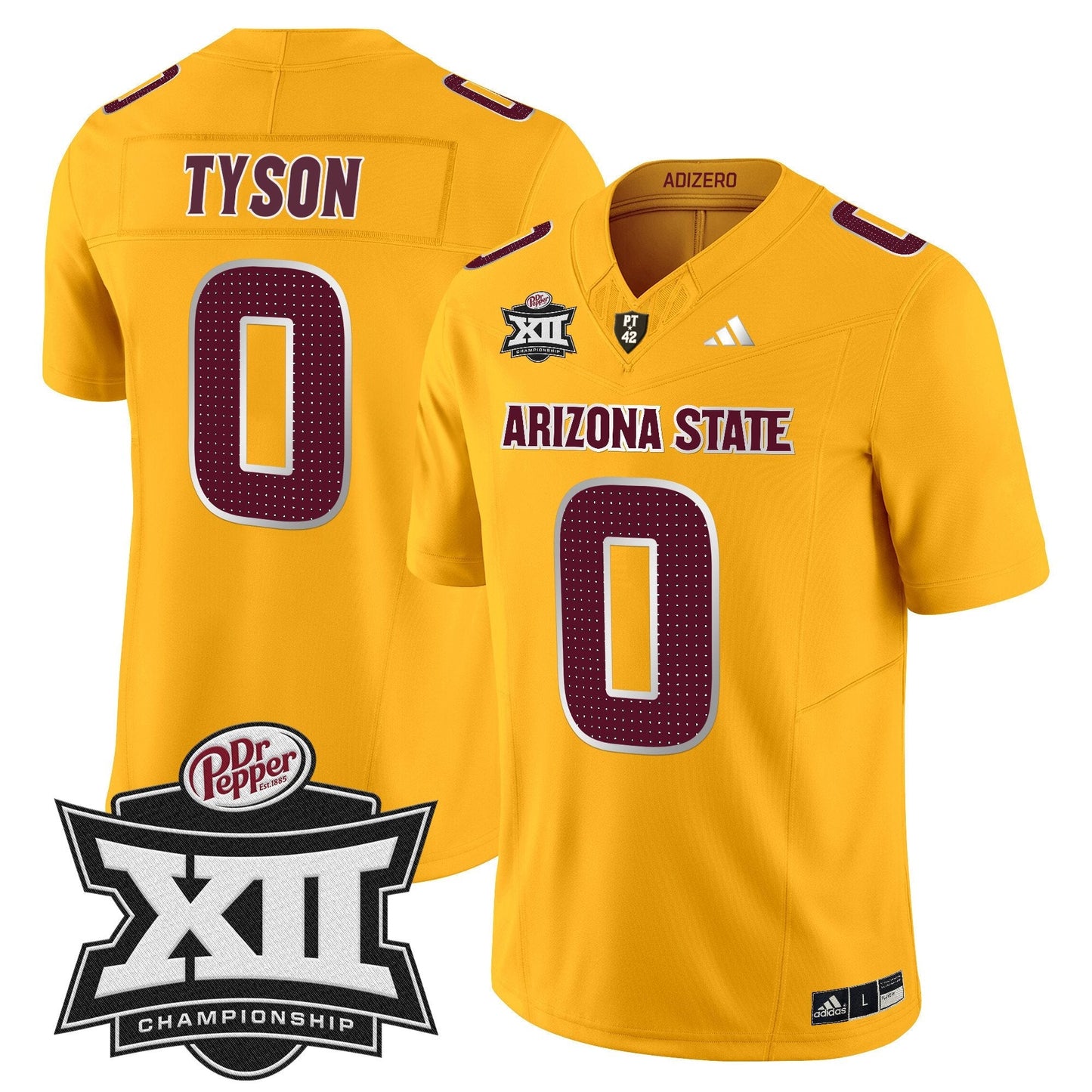 Sun Devils 2024 Big 12 Championship Patch Vapor Limited Jersey V2 - Stitched
