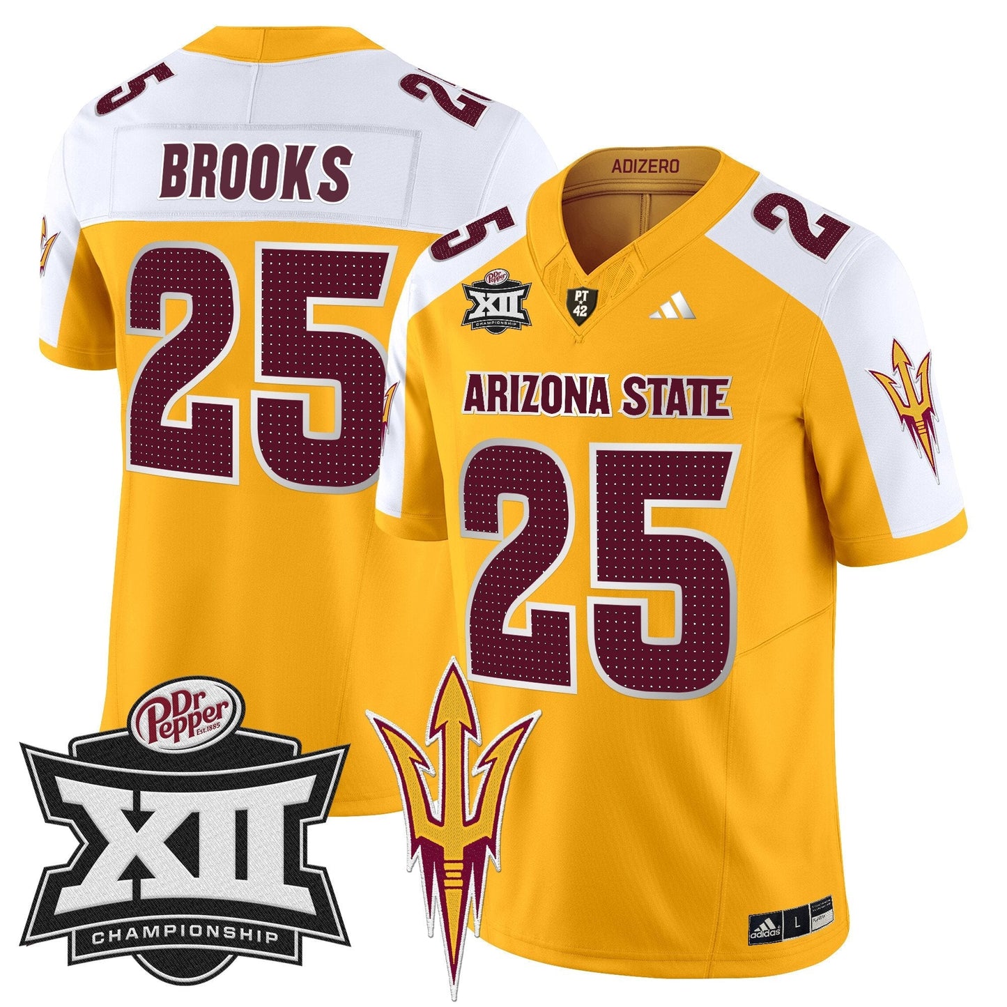 Sun Devils 2024 Big 12 Championship Patch Vapor Limited Jersey V2 - Stitched