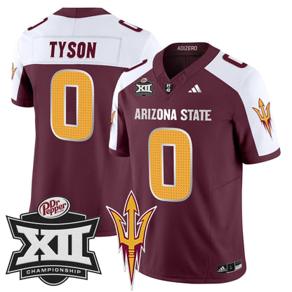 Sun Devils 2024 Big 12 Championship Patch Vapor Limited Jersey V2 - Stitched