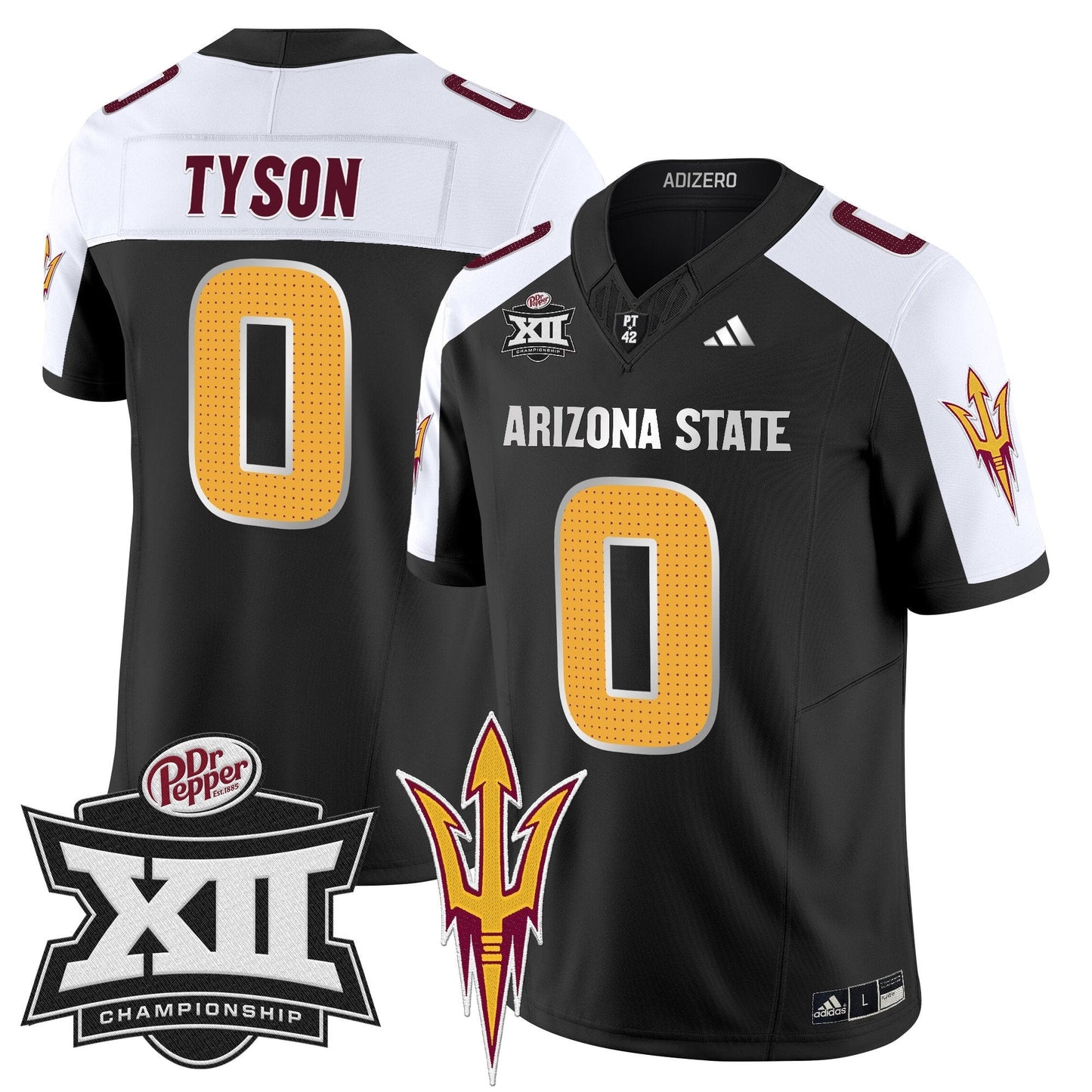 Sun Devils 2024 Big 12 Championship Patch Vapor Limited Jersey V2 - Stitched