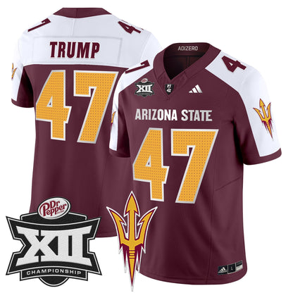 Sun Devils 2024 Big 12 Championship Patch Vapor Limited Jersey V2 - Stitched