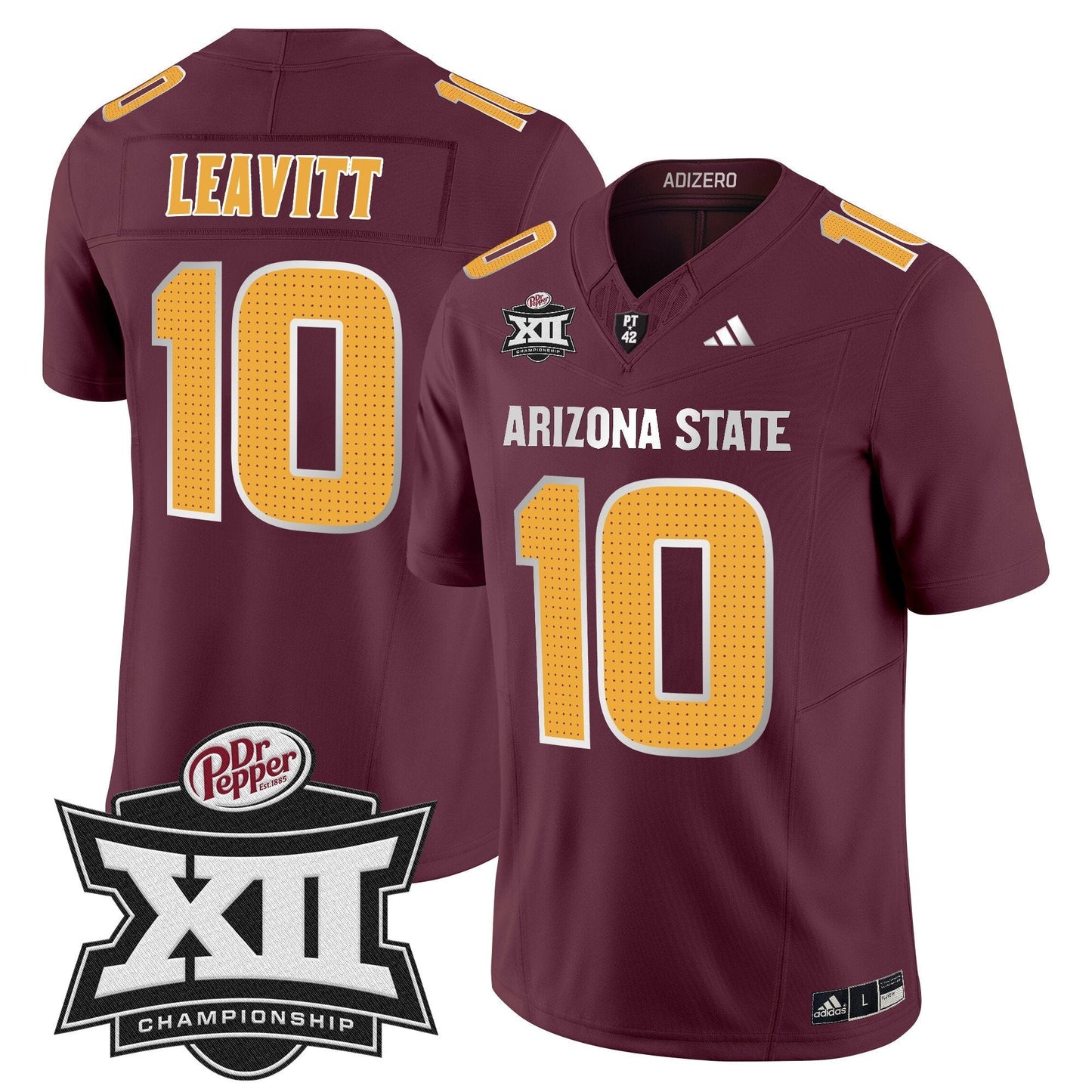 Sun Devils 2024 Big 12 Championship Patch Vapor Limited Jersey V2 - Stitched
