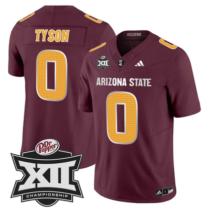Sun Devils 2024 Big 12 Championship Patch Vapor Limited Jersey V2 - Stitched