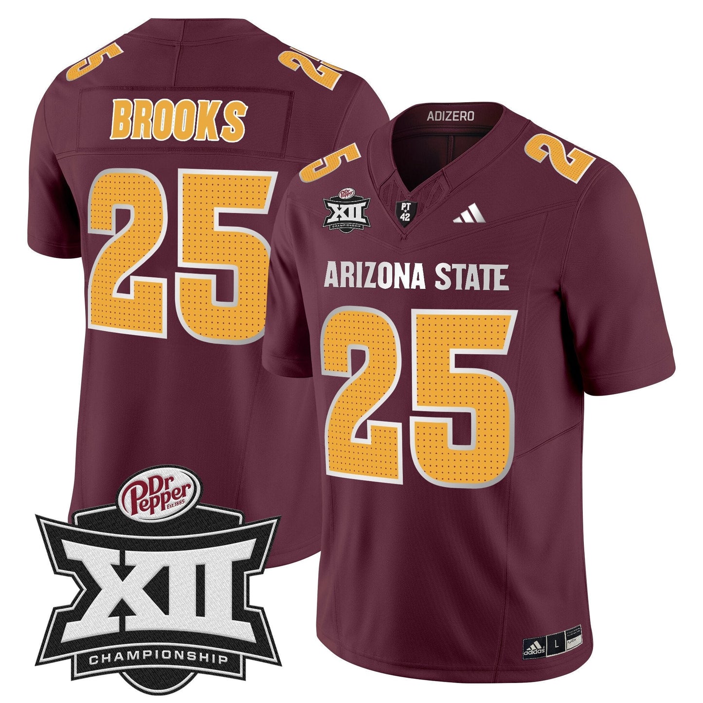 Sun Devils 2024 Big 12 Championship Patch Vapor Limited Jersey V2 - Stitched