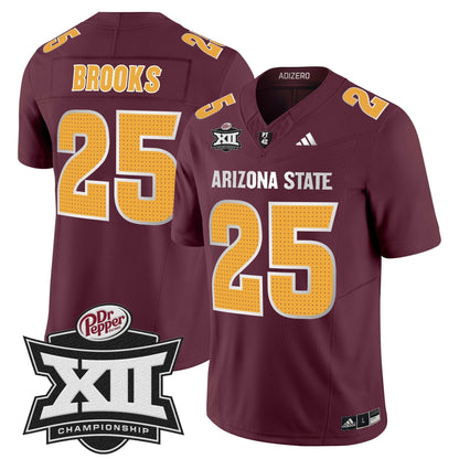 Sun Devils 2024 Big 12 Championship Patch Vapor Limited Jersey V2 - Stitched