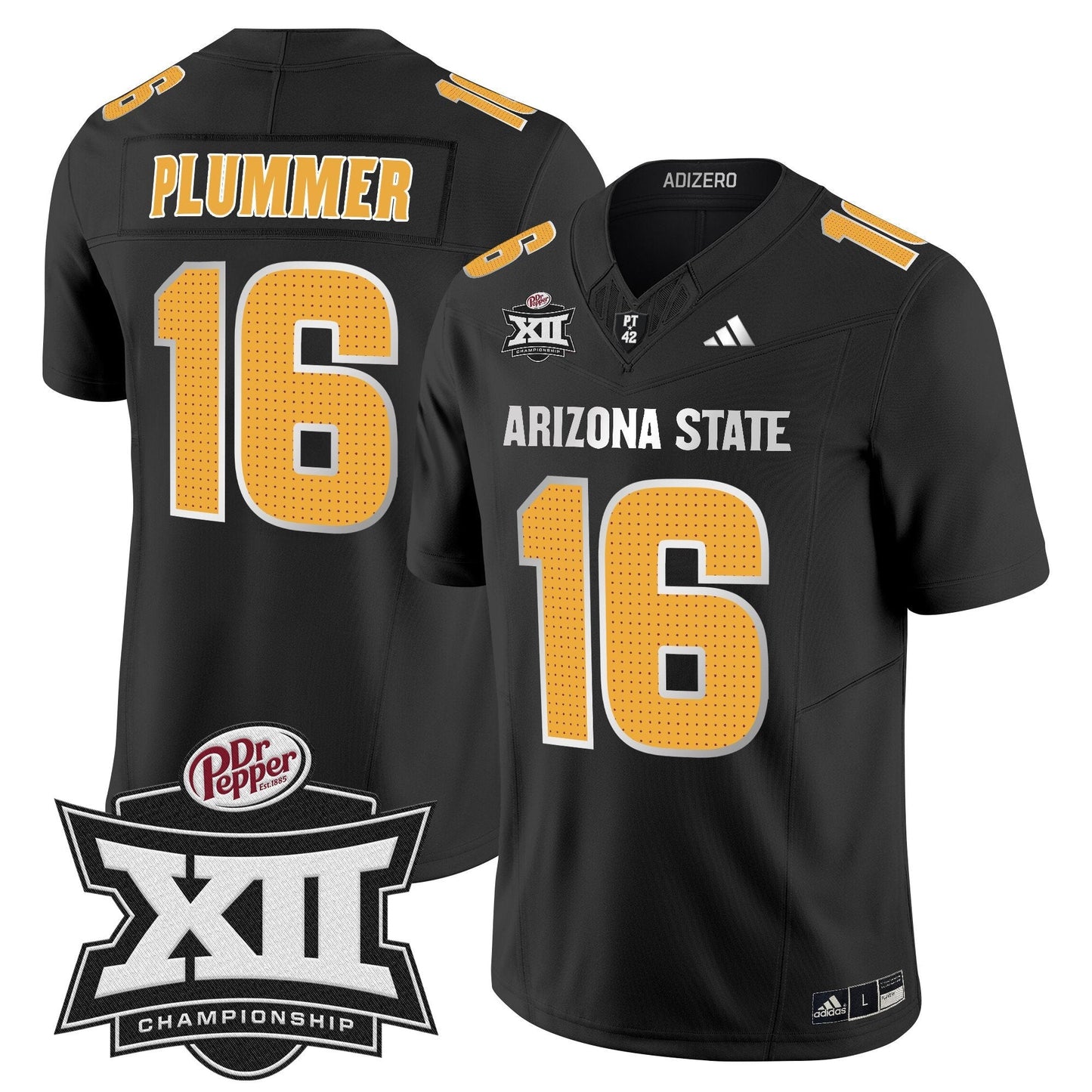 Sun Devils 2024 Big 12 Championship Patch Vapor Limited Jersey V2 - Stitched