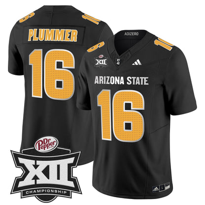 Sun Devils 2024 Big 12 Championship Patch Vapor Limited Jersey V2 - Stitched