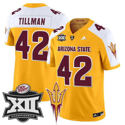Sun Devils 2024 Big 12 Championship Patch Vapor Limited Jersey V2 - Stitched