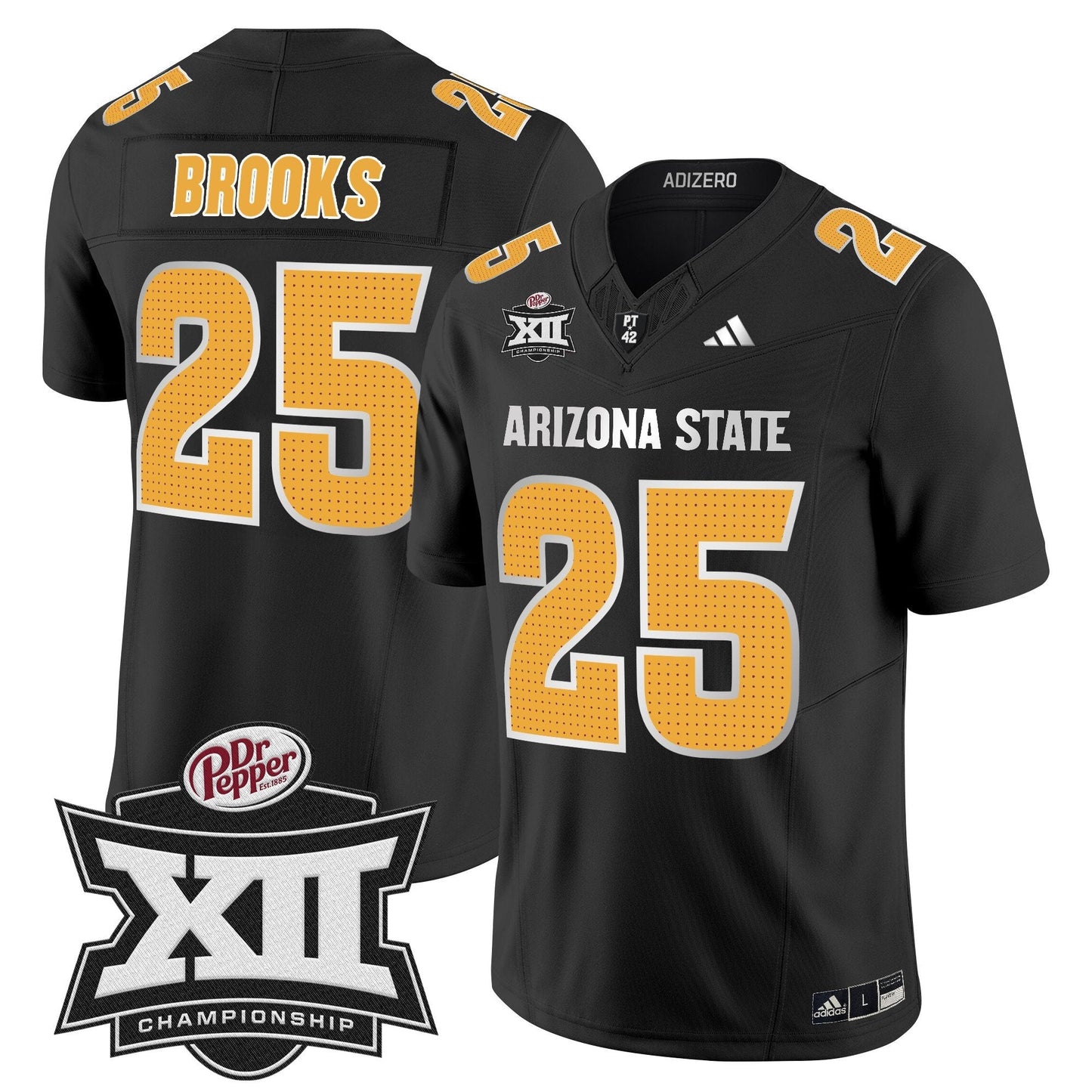 Sun Devils 2024 Big 12 Championship Patch Vapor Limited Jersey V2 - Stitched