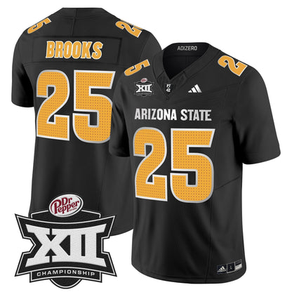 Sun Devils 2024 Big 12 Championship Patch Vapor Limited Jersey V2 - Stitched