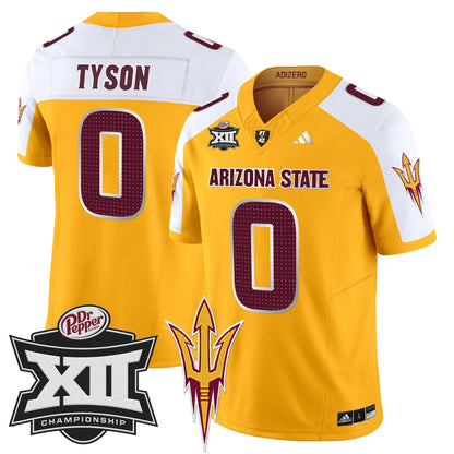 Sun Devils 2024 Big 12 Championship Patch Vapor Limited Jersey V2 - Stitched
