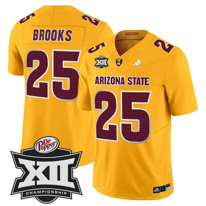 Sun Devils 2024 Big 12 Championship Patch Vapor Limited Jersey V2 - Stitched