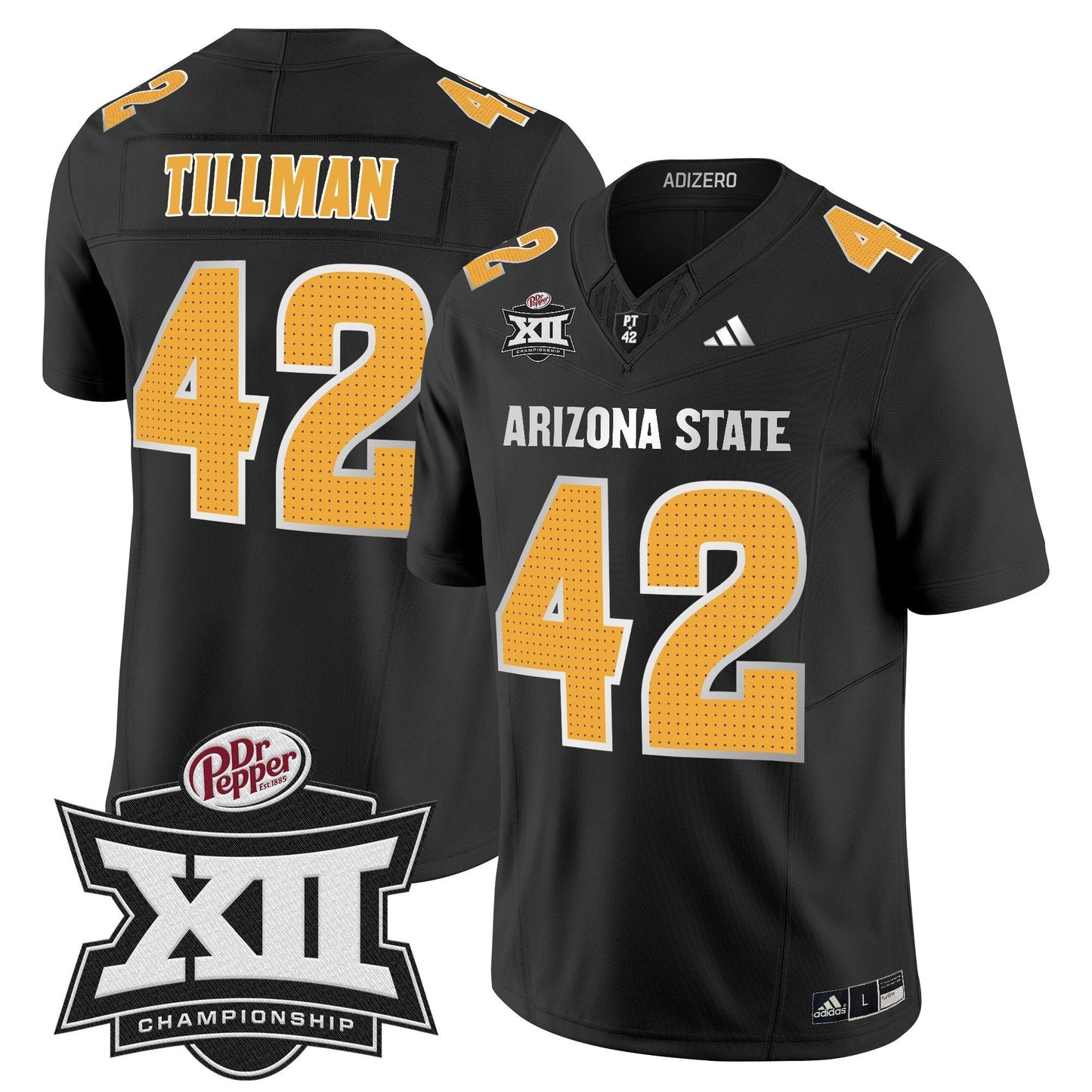 Sun Devils 2024 Big 12 Championship Patch Vapor Limited Jersey V2 - Stitched