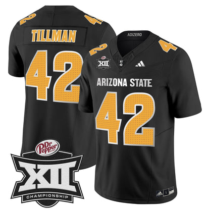 Sun Devils 2024 Big 12 Championship Patch Vapor Limited Jersey V2 - Stitched