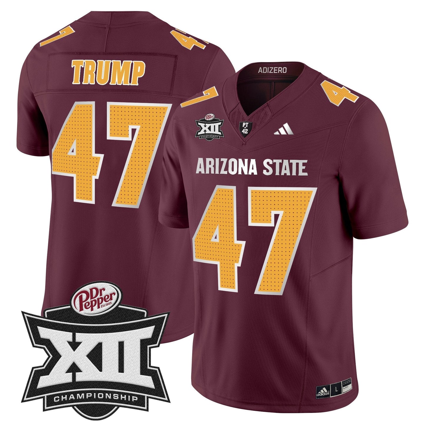 Sun Devils 2024 Big 12 Championship Patch Vapor Limited Jersey V2 - Stitched