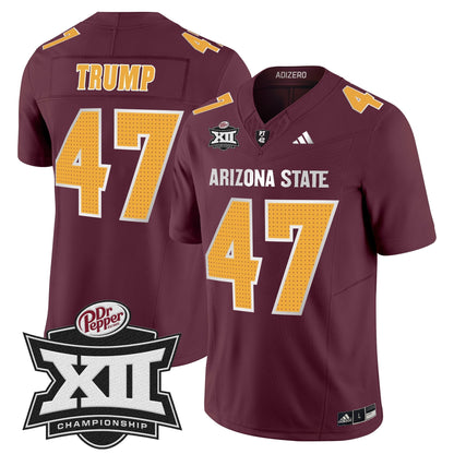 Sun Devils 2024 Big 12 Championship Patch Vapor Limited Jersey V2 - Stitched