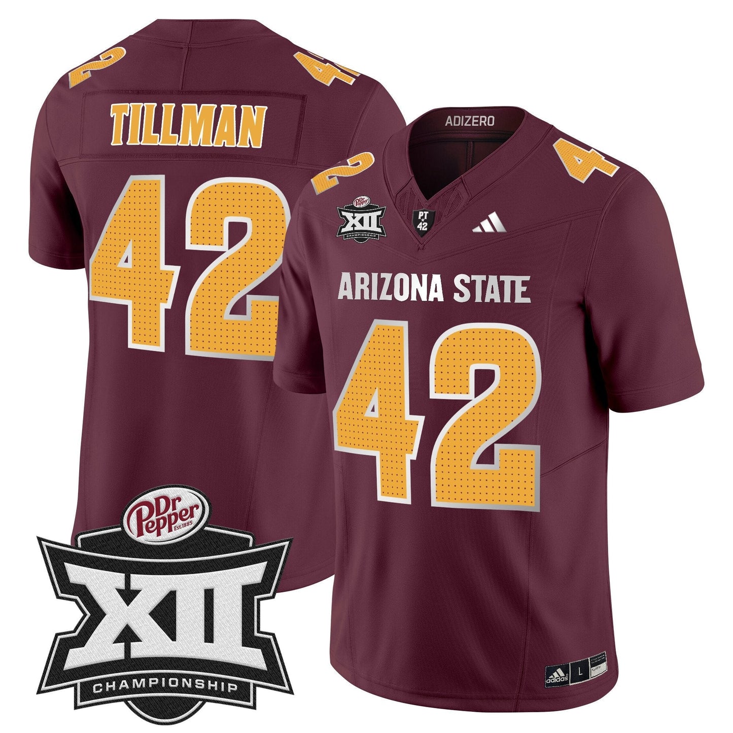 Sun Devils 2024 Big 12 Championship Patch Vapor Limited Jersey V2 - Stitched