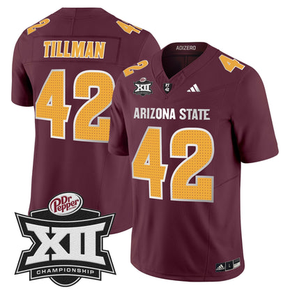Sun Devils 2024 Big 12 Championship Patch Vapor Limited Jersey V2 - Stitched