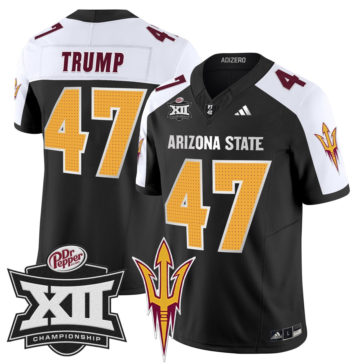 Sun Devils 2024 Big 12 Championship Patch Vapor Limited Jersey V2 - Stitched
