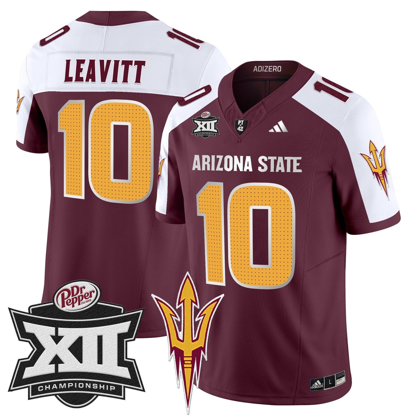 Sun Devils 2024 Big 12 Championship Patch Vapor Limited Jersey V2 - Stitched