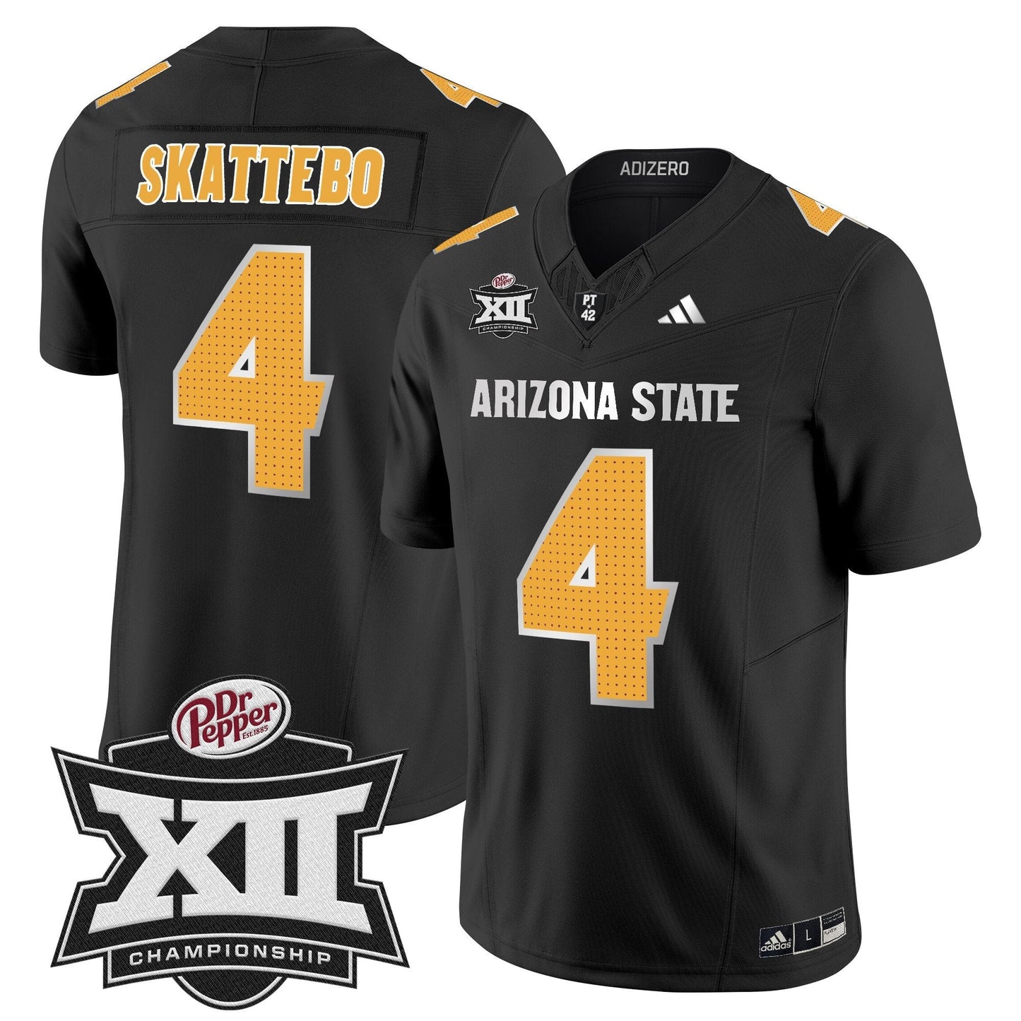 Sun Devils 2024 Big 12 Championship Patch Vapor Limited Jersey V2 - Stitched
