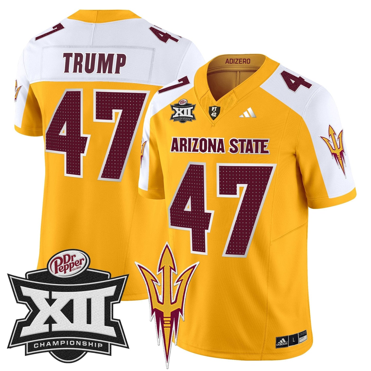 Sun Devils 2024 Big 12 Championship Patch Vapor Limited Jersey V2 - Stitched