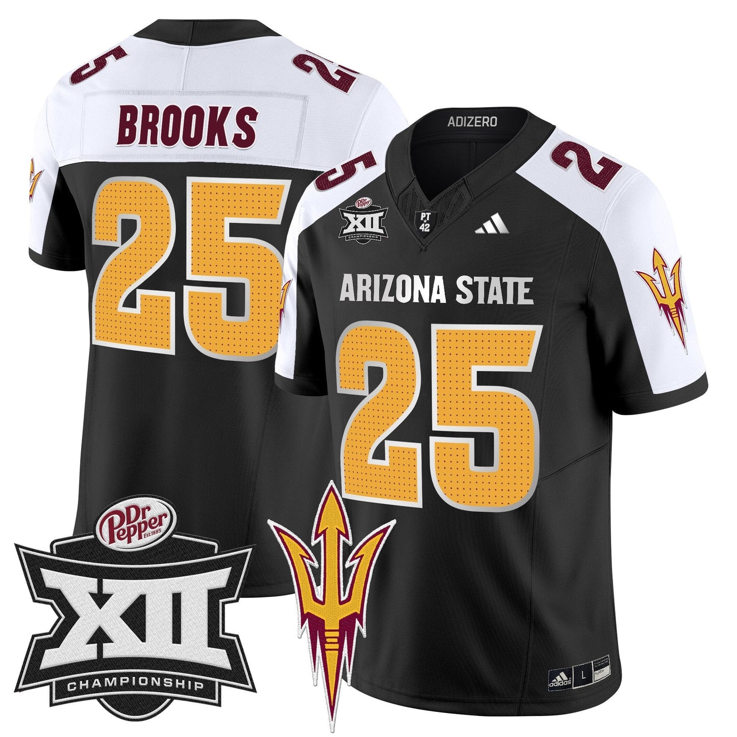 Sun Devils 2024 Big 12 Championship Patch Vapor Limited Jersey V2 - Stitched