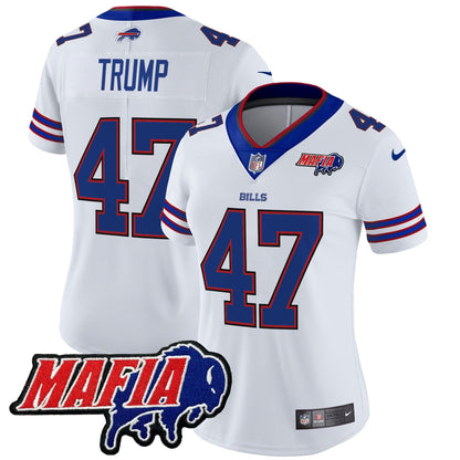Women's BUF 2024 Bills Mafia Patch Vapor Limited Jersey - All Stitched
