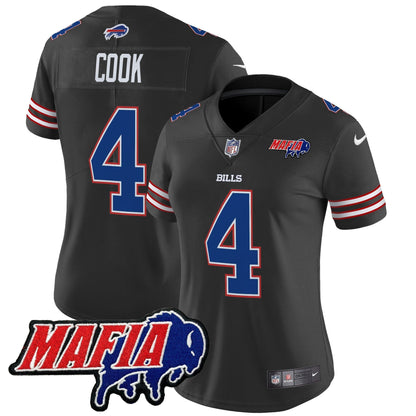 Women's BUF 2024 Bills Mafia Patch Vapor Limited Jersey - All Stitched