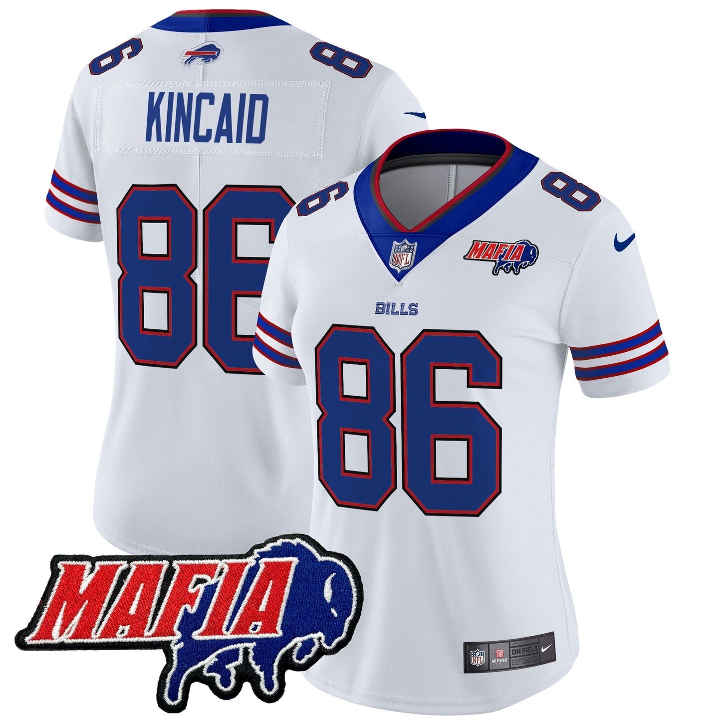 Women's BUF 2024 Bills Mafia Patch Vapor Limited Jersey - All Stitched