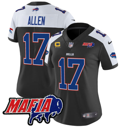 Women's BUF 2024 Bills Mafia Patch Vapor Limited Jersey - All Stitched