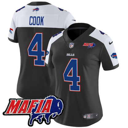 Women's BUF 2024 Bills Mafia Patch Vapor Limited Jersey - All Stitched
