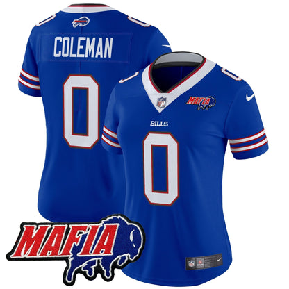 Women's BUF 2024 Bills Mafia Patch Vapor Limited Jersey - All Stitched