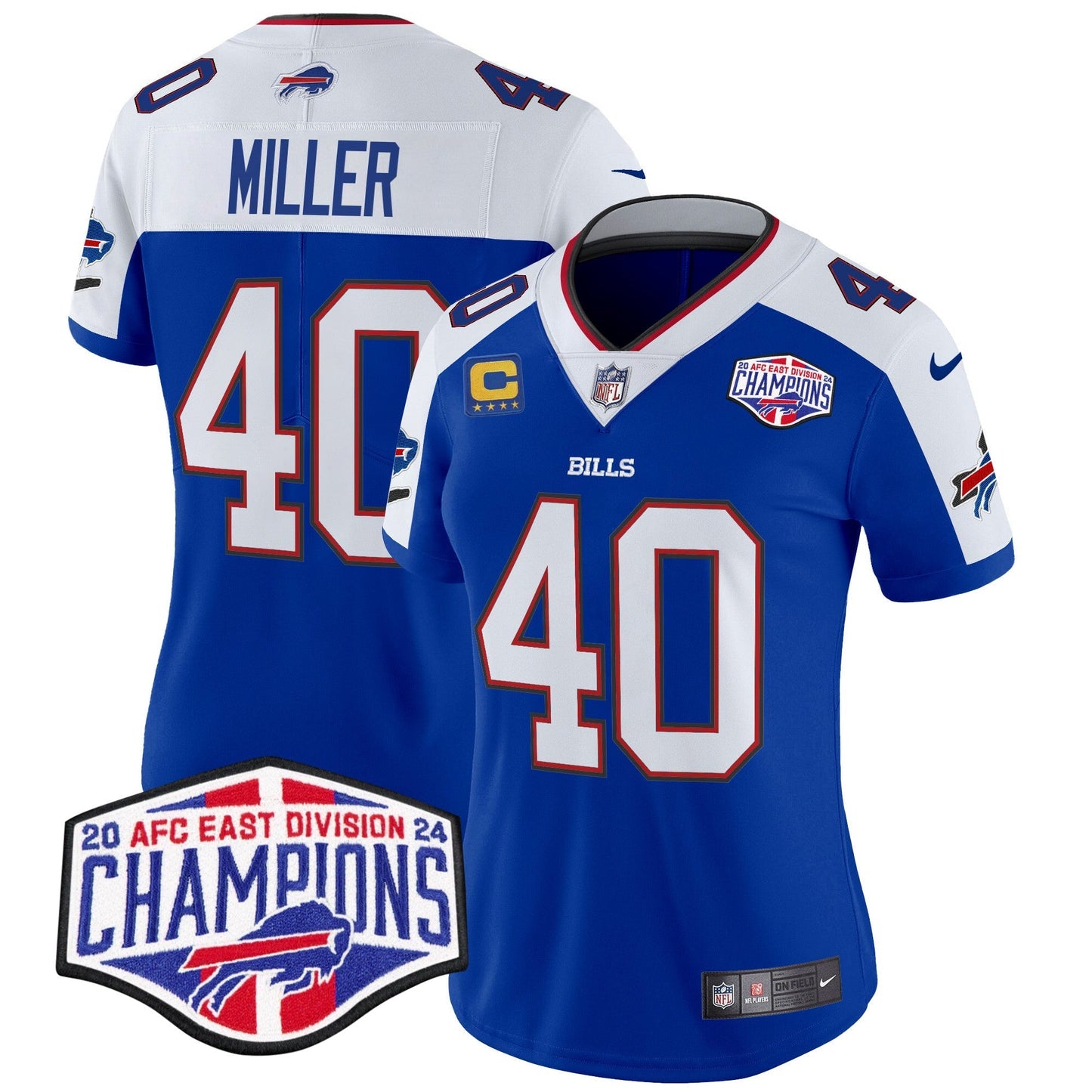 Women's Bills 2024 AFC East Division Champions Vapor Limited Jersey - All Stitched