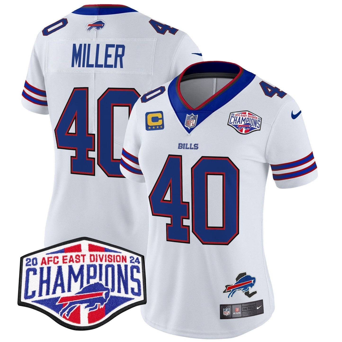 Women's Bills 2024 AFC East Division Champions Vapor Limited Jersey - All Stitched
