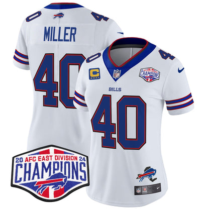 Women's Bills 2024 AFC East Division Champions Vapor Limited Jersey - All Stitched