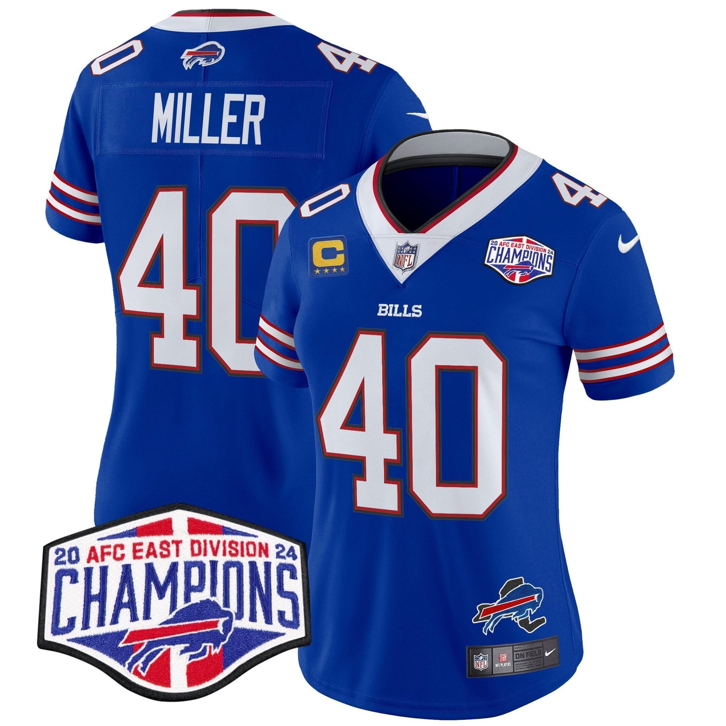 Women's Bills 2024 AFC East Division Champions Vapor Limited Jersey - All Stitched