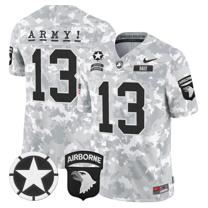 Army Black Knights 101st Airborne Division Patch 2024 Salute to Service Vapor Limited Jersey - All Stitched